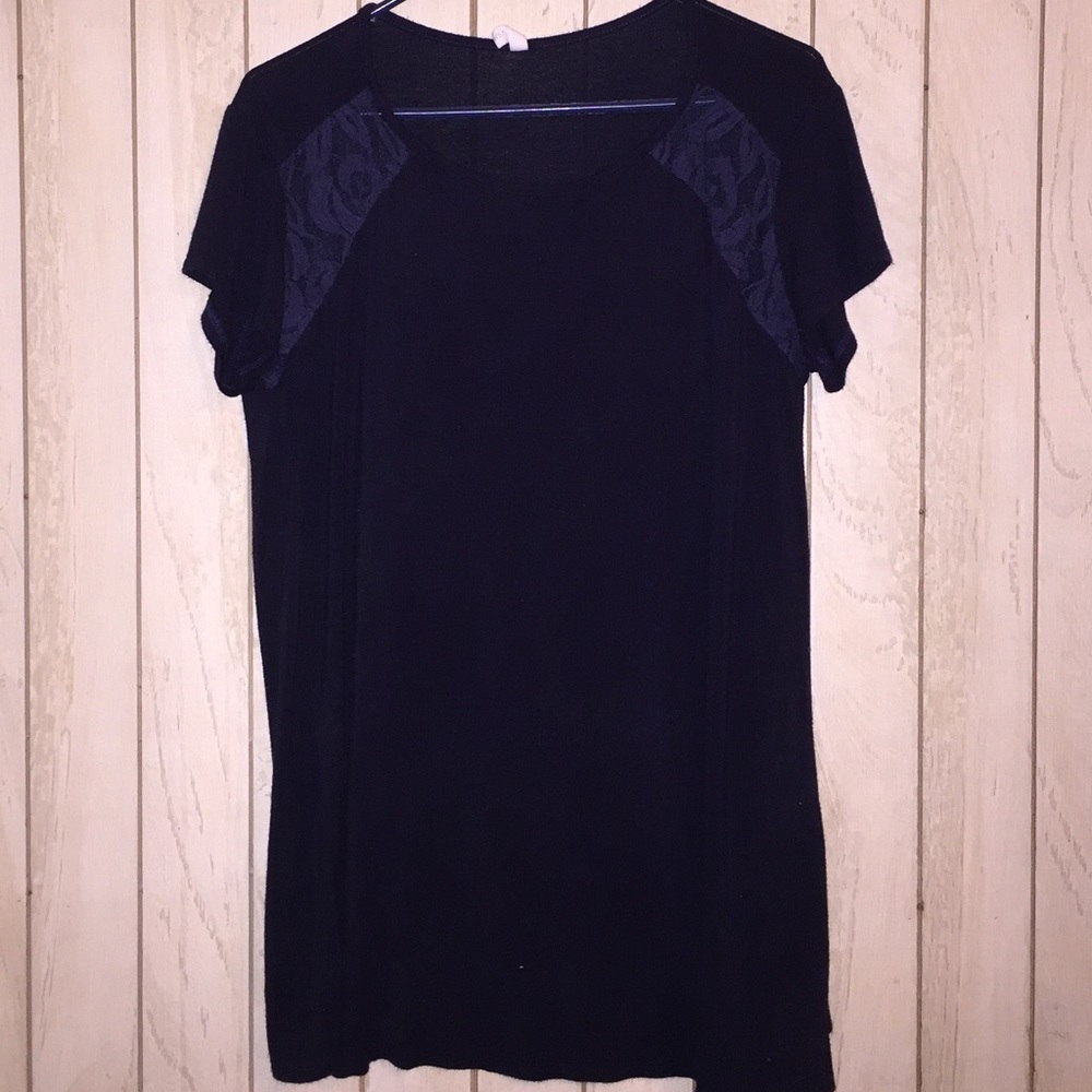 Pink Blush navy lace top